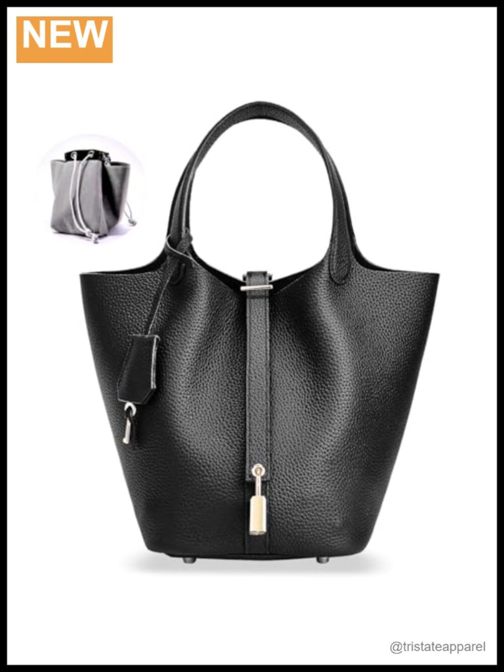 Genuine Leather Bucket Bag Handmade Top-Grain Tote Purse Crossbody Satchel